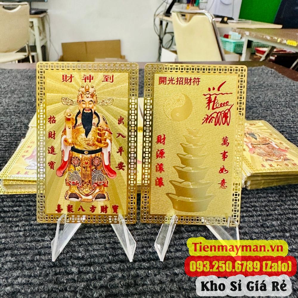 Kim Bài Thần Tài Bằng Đồng Cực Đẹp Và May Mắn