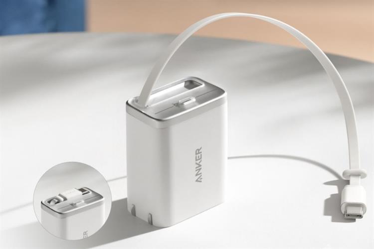 Củ sạc Anker Nano A2658 (35W, cáp USB-C rút gọn tích hợp) - GiaPhucStore | Hàng Chính Hãng