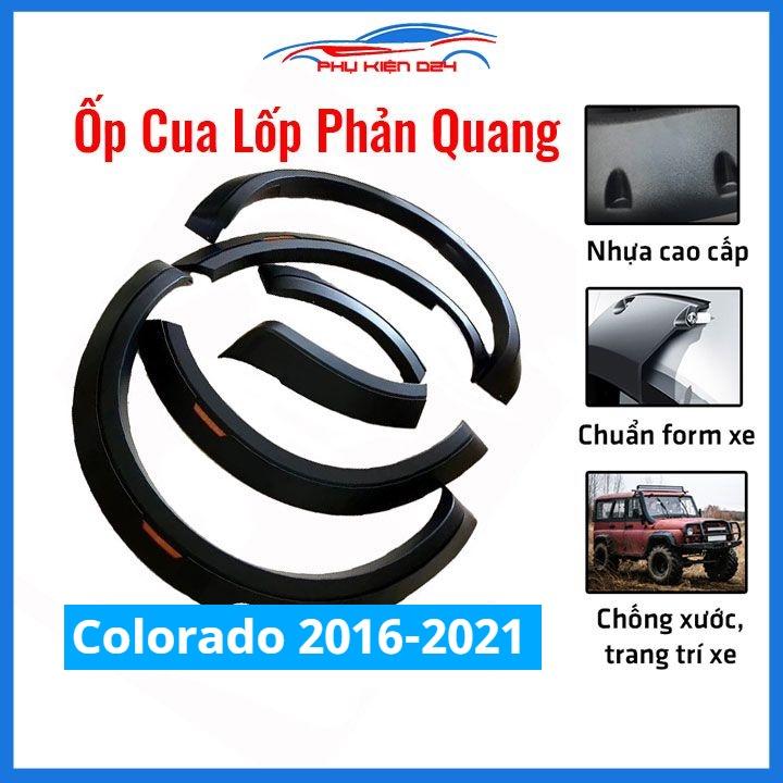 Bộ ốp cua lốp xe ô tô Colorado 2016-2017-2018-2019-2020-2021 mẫu phản quang trang trí bảo vệ lốp xe