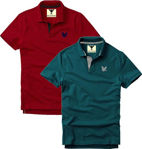 Áo thun nam cổ bẻ vải cá sấu, Combo 2 áo – EZ204