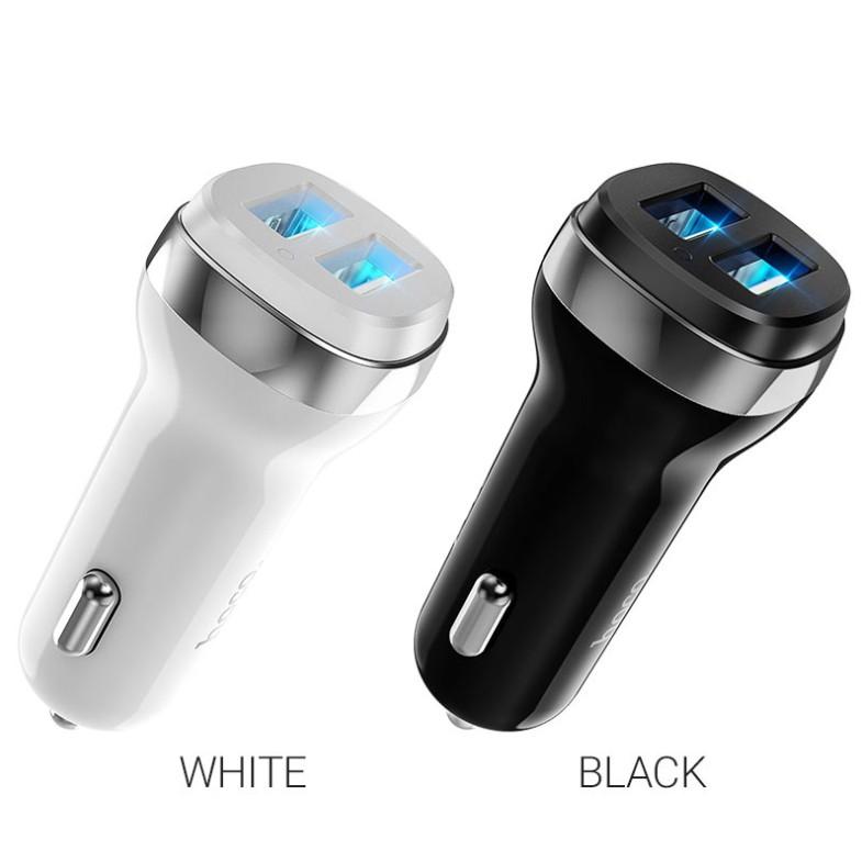 Tẩu sạc Hoco Z40 2 cổng USB Dùng Trên Xe Hơi Cổng Khe Cắm Cho Samsung iPhone Huawei Vivo Oppo LG Lenovo - Hàng chính hãng