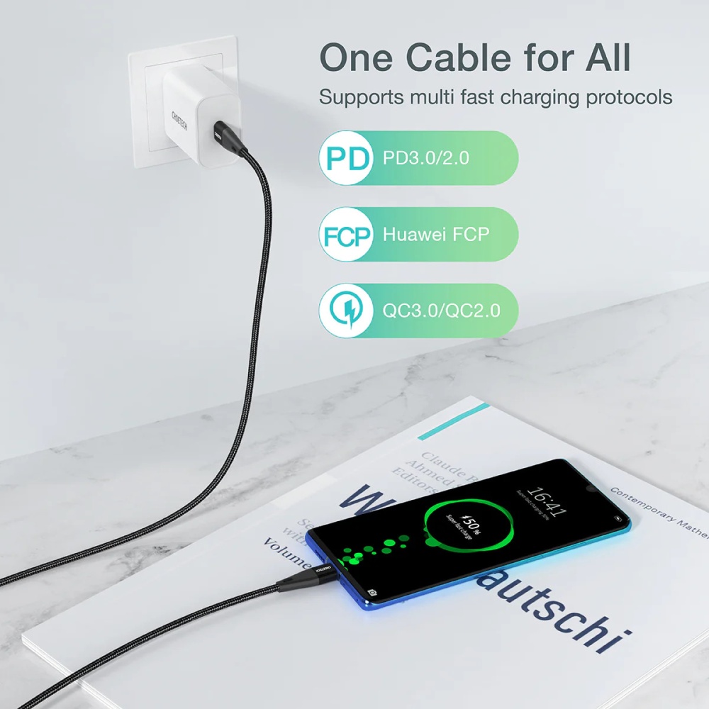 Cáp sạc nhanh và truyền dữ liệu Type C to Type C 60W Choetech XCC-1003/ XCC-1004 Series - Hàng chính hãng
