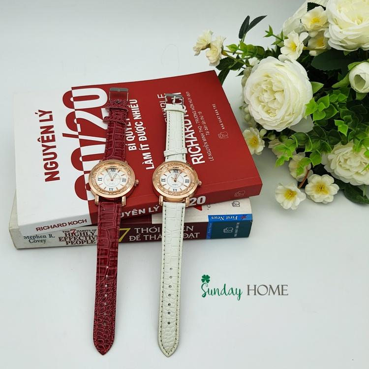 Đồng hồ nữ dây da phong cách Hàn Quốc