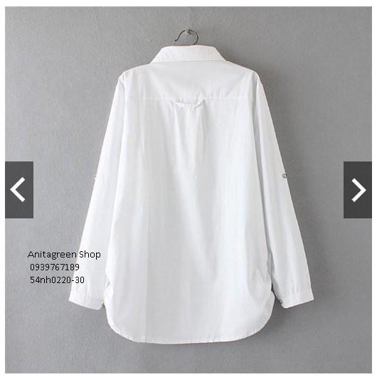 Tk25-0220-ÁO SƠ MI NỮ FORM DÀI s-6xl