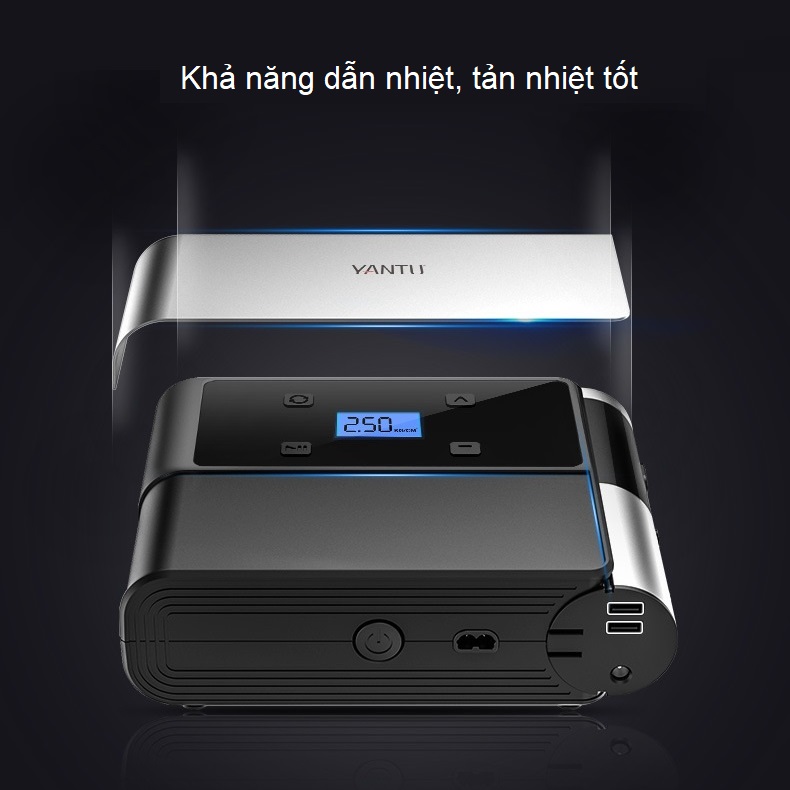 Dụng cụ kiểm tra bánh xe hơi kiêm bơm lốp, sạc dự phòng di động đa năng cao cấp A03
