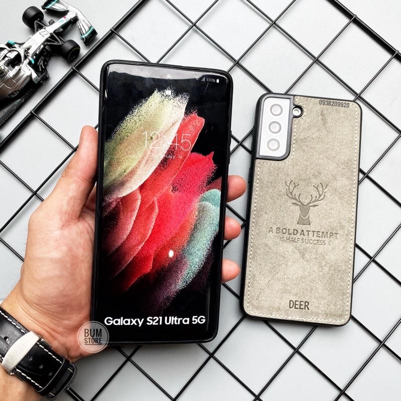 Ốp Lưng Vải Deer Cho Samsung Galaxy S22 Ultra / S22 Plus / S21 Ultra / S21 Plus