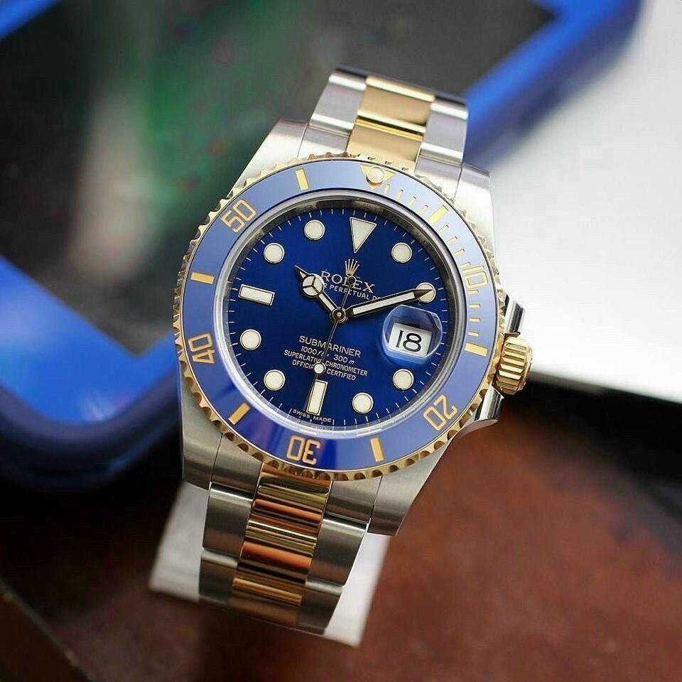 Đồng Hồ ROLEX SUBMARINER DATE 116613LN- Bảo Hành 12 Tháng - Máy Pin - Hàng Cao Cấp - Mặt Đen