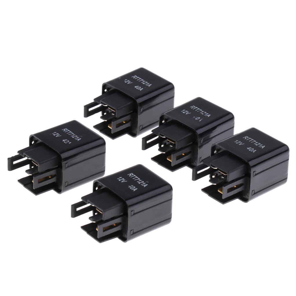 5 Pieces RTT7121A 12V 40A 4-Pin Automotive Relay For Toyota 90987-02006