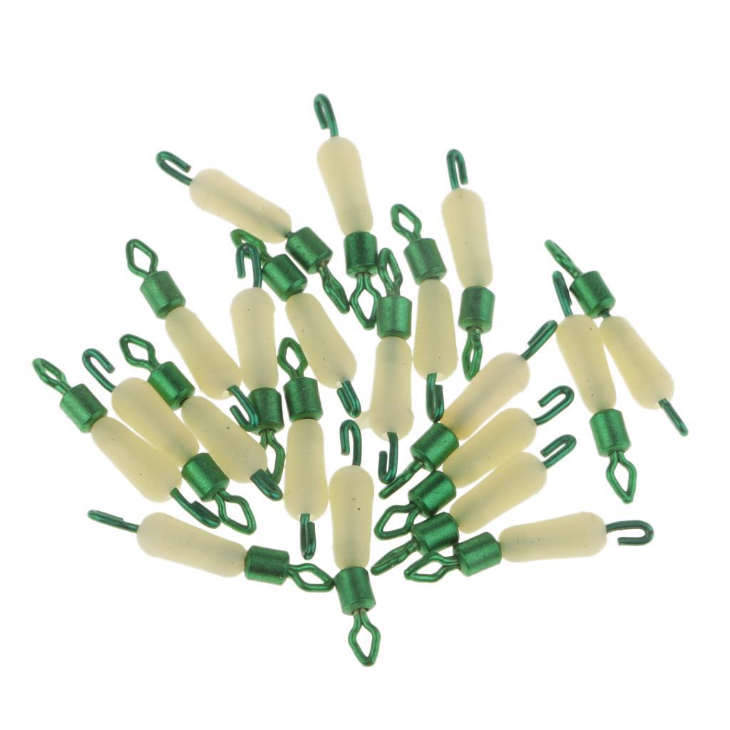 20pcs Fishing Hook and Line Connectors Swivels Fast Sub-line Clip Ring Fishing Accessories 14/15/17mm