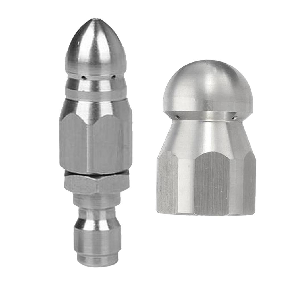 2 Chiếc Áp Lực Thoát Nước Thông Cống Vệ Sinh Đường Ống Jetter Xoay Vòi Phun