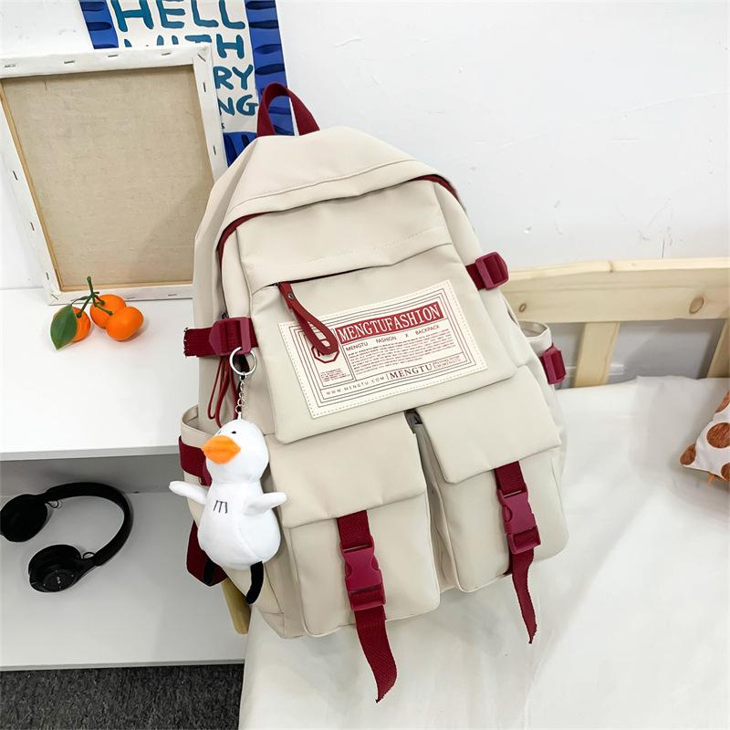 Phong cách mới nhất cặp đi học nữ học sinh trung học ba lô đơn giản sức chứa lớn mới giải trí thể thao du lịch học sinh trung học ba lô thời trang nam