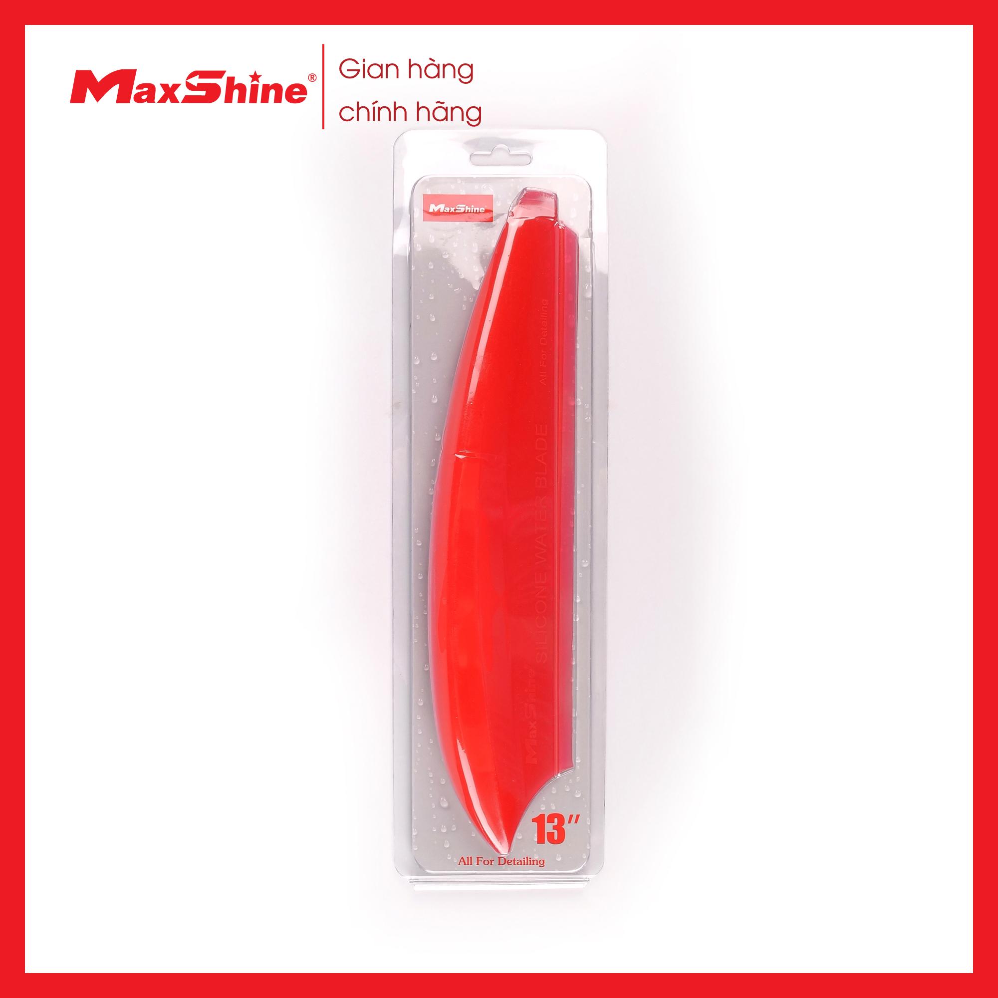 Cây gạt nước rửa xe lưỡi Silicon Maxshine 7011022 được làm từ chất liệu silicon mềm, dẻo dai không gây xước bề mặt sơn và kính, màu đỏ