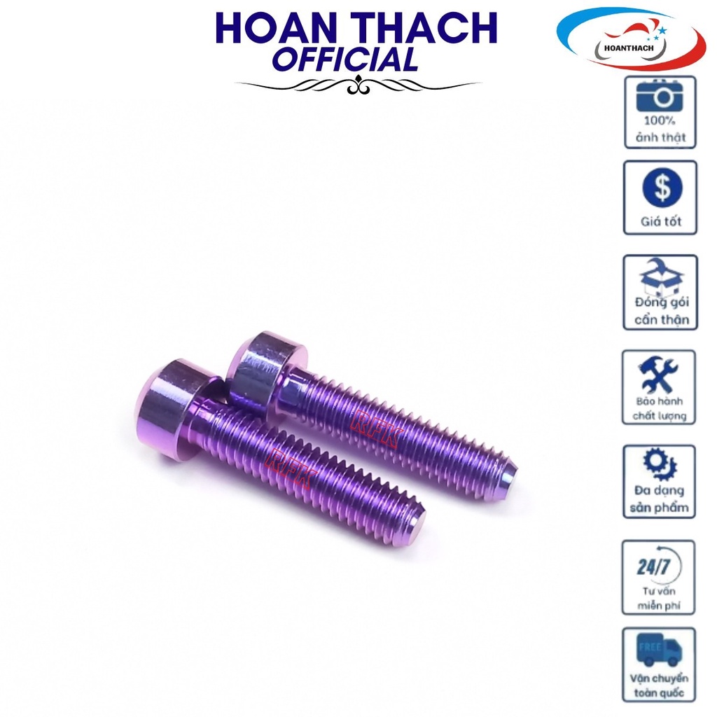 Ốc Gr5 Titan 6L20 Trụ Tím dùng cho nhiều dòng xe SP010499 ( giá 1 con)