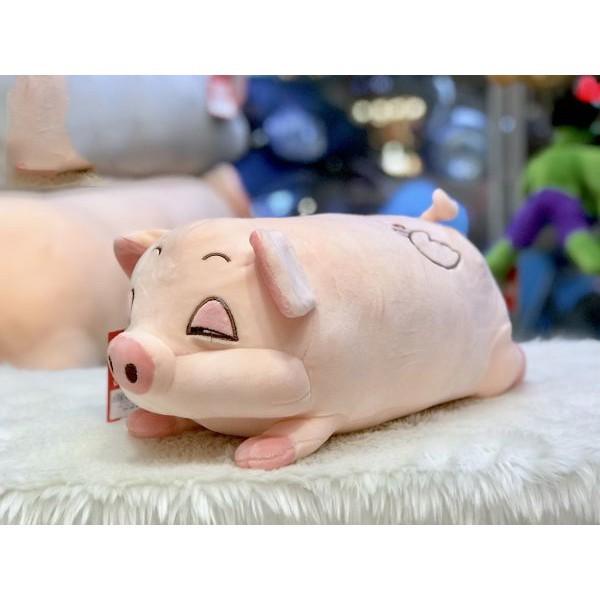 Gấu Bông Hình Heo Lười Vải Nhung Co Giãn 4 Chiều 70cm
