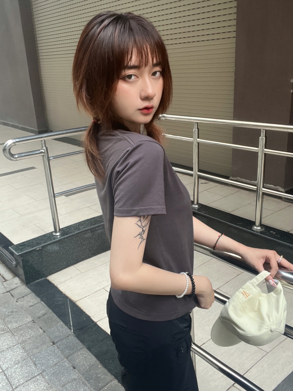 Áo thun Baby Tee Premium Basic Black Gray Local Brand Teeworld