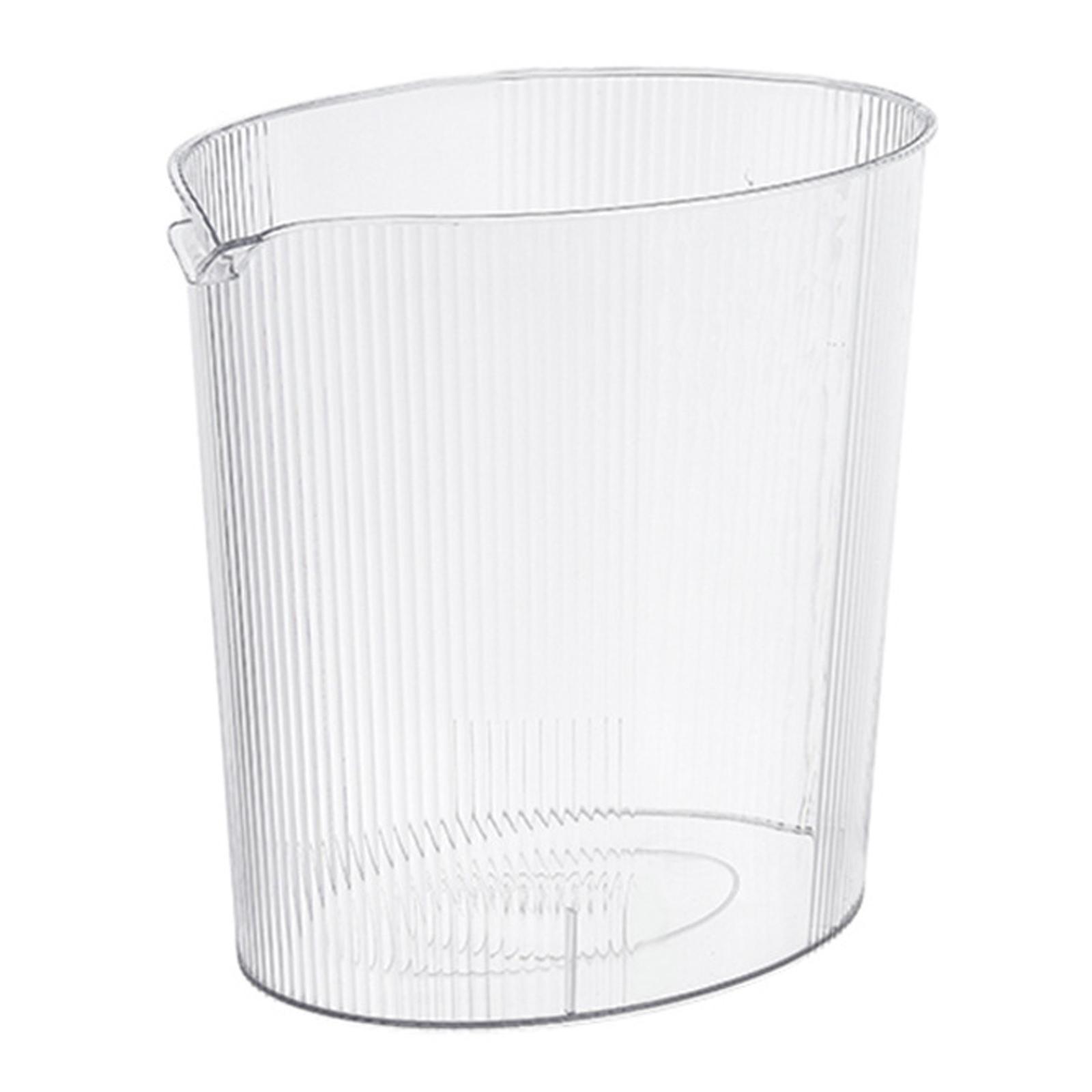 Trash Can Waste Basket Rubbish Bin Transparent for Office Toilet