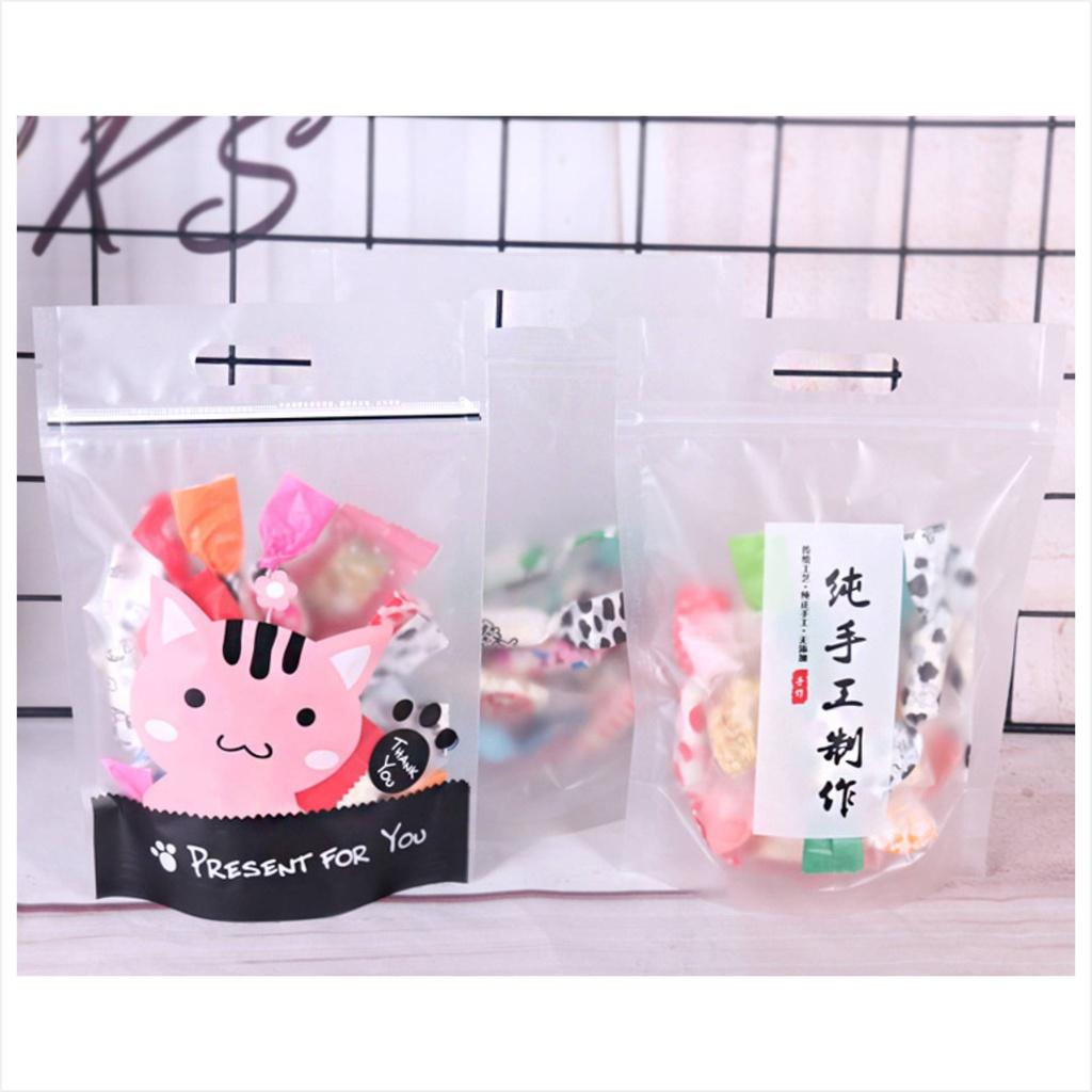 Túi Đựng Bánh Mì Bánh Quy Bánh Gối HÌNH MÈO CUTE 20X30CM Set 50 Túi - F10001