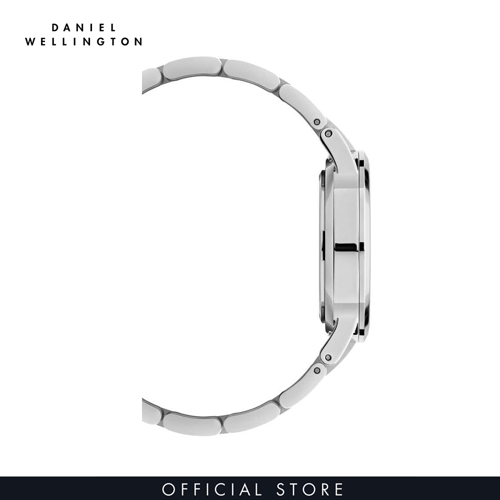 Đồng hồ Nam, Nữ Daniel Wellington dây thép không gỉ - Iconic Link mặt đen - vỏ