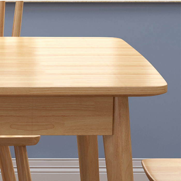 Bộ bàn ăn gỗ tự nhiên CF29 140cm kèm 6 ghế (kt 140x80x75cm)