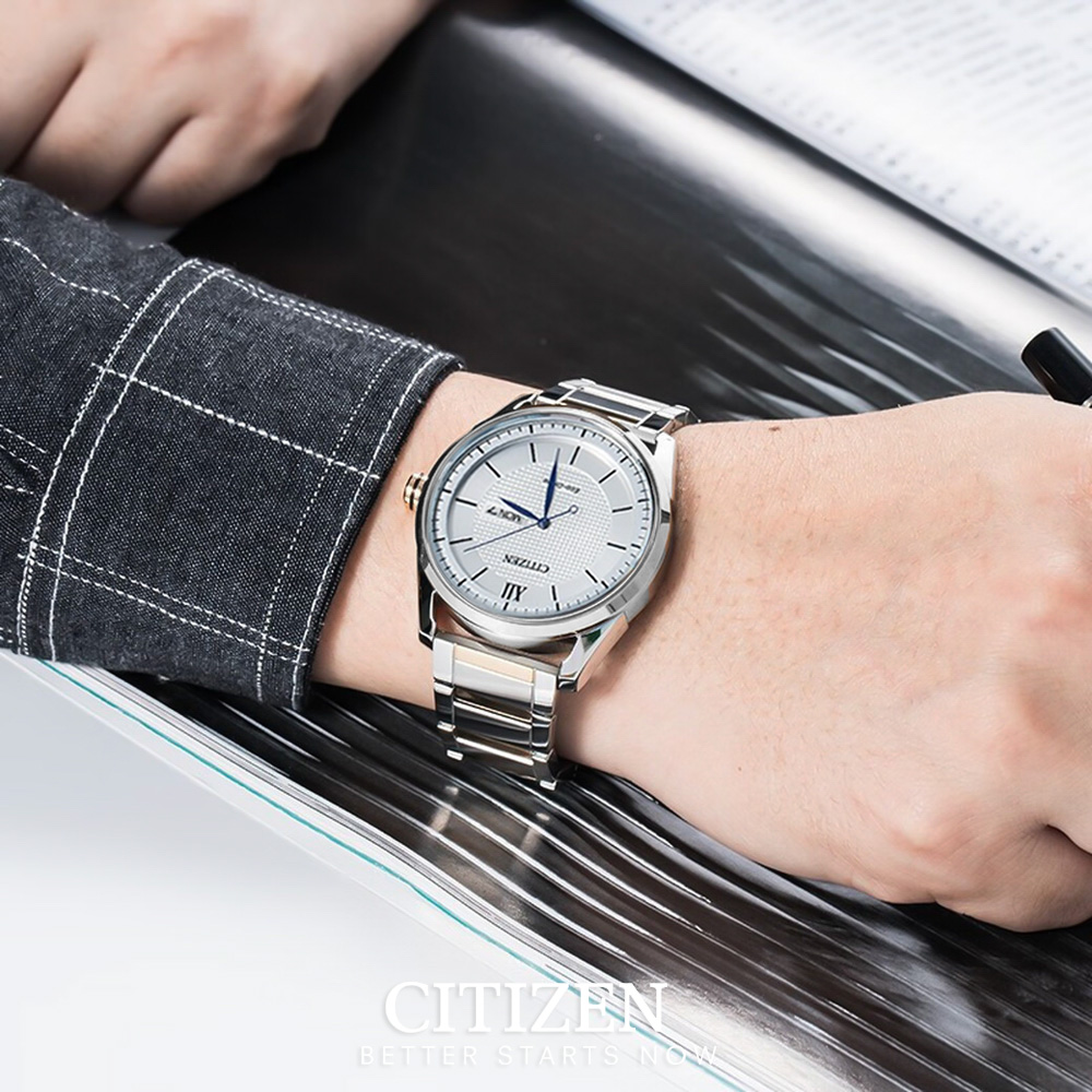 Đồng Hồ Nam Citizen Dây Thép Không Gỉ AW0084-81A - Mặt Trắng