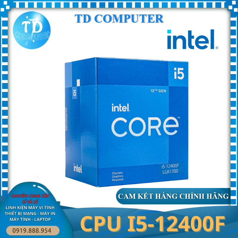 CPU Intel Core i5 12400F 2.6GHz - Hàng chính hãng