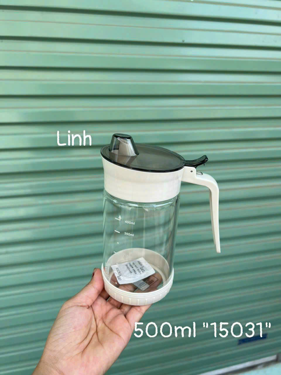 Bình Thủy Tinh Rót Dầu Ăn/Nước Mắm Có Vòi &amp; Phễu Tích Hợp – Dung Tích 500ml – Chai Đựng Gia Vị Thông Minh, Chịu Nhiệt, Có Vạch Chia- HÀNG CHÍNH HÃNG MINIIN