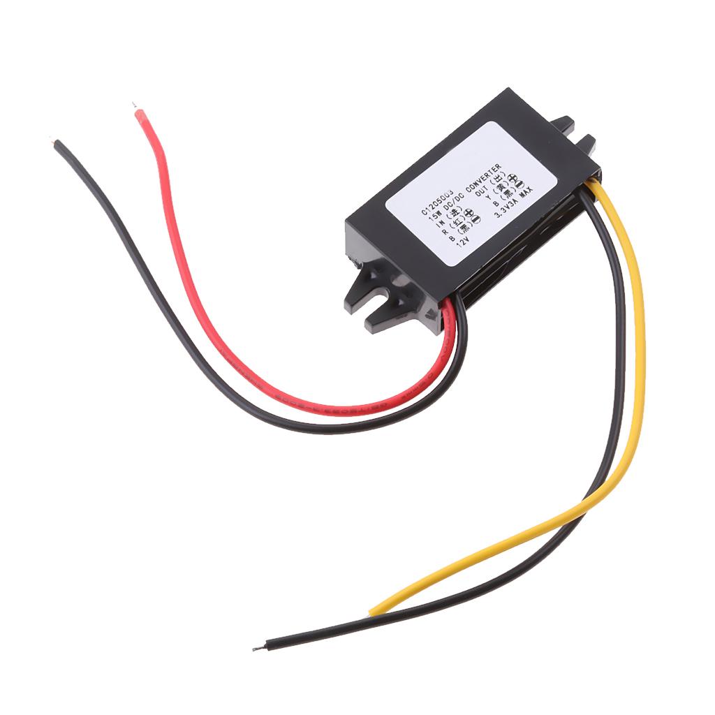 Waterproof DC/DC Converter 12V Step Down to 3.3V 3A 18W Power Supply Module