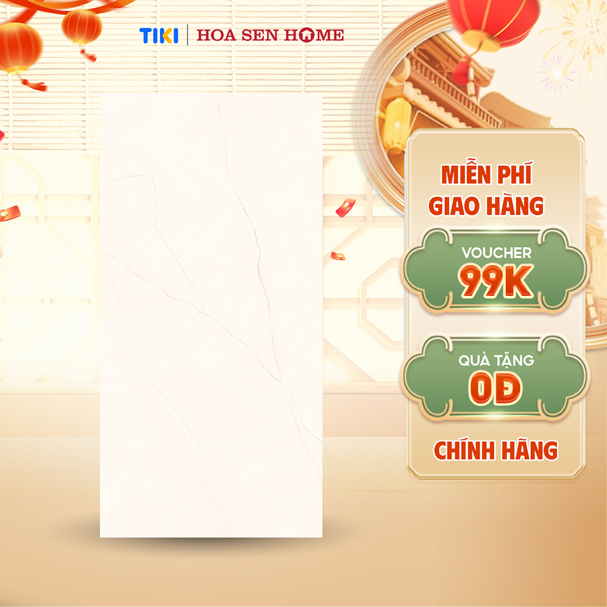 Gạch men ốp tường LUSTRA  INCEF0300600003TN loại gạch ceramic độ dày 9mm, gạch 3 face, kích thước 300mmx600mm, thùng 6 viên - Hàng chính hãng