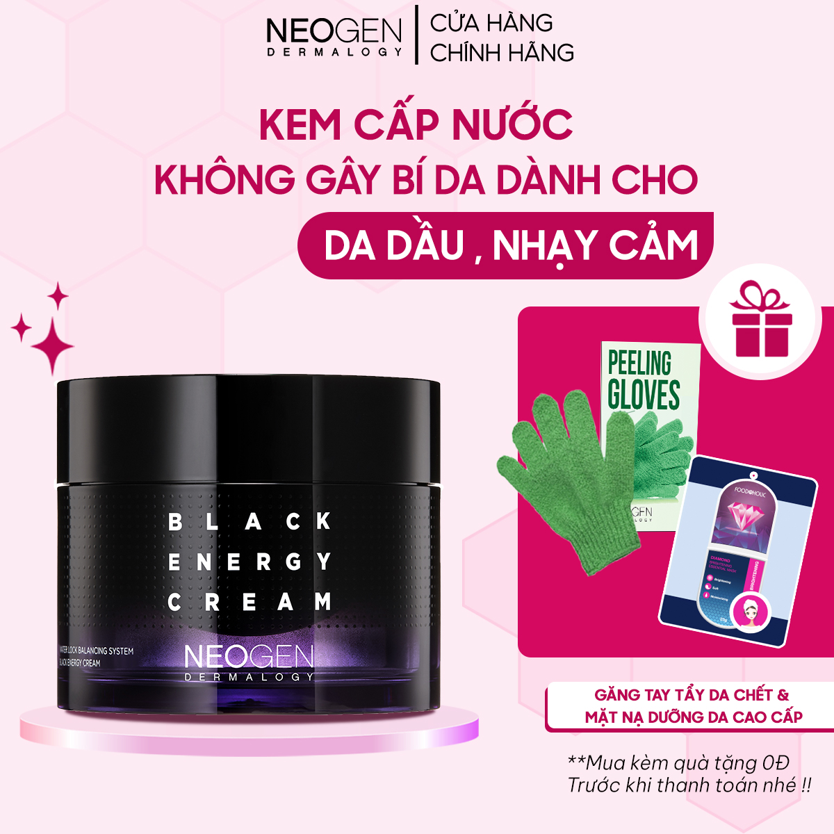 Kem Cấp Nước Nuôi Dưỡng Làn Da Neogen Dermalogy Black Energy Cream 80ml