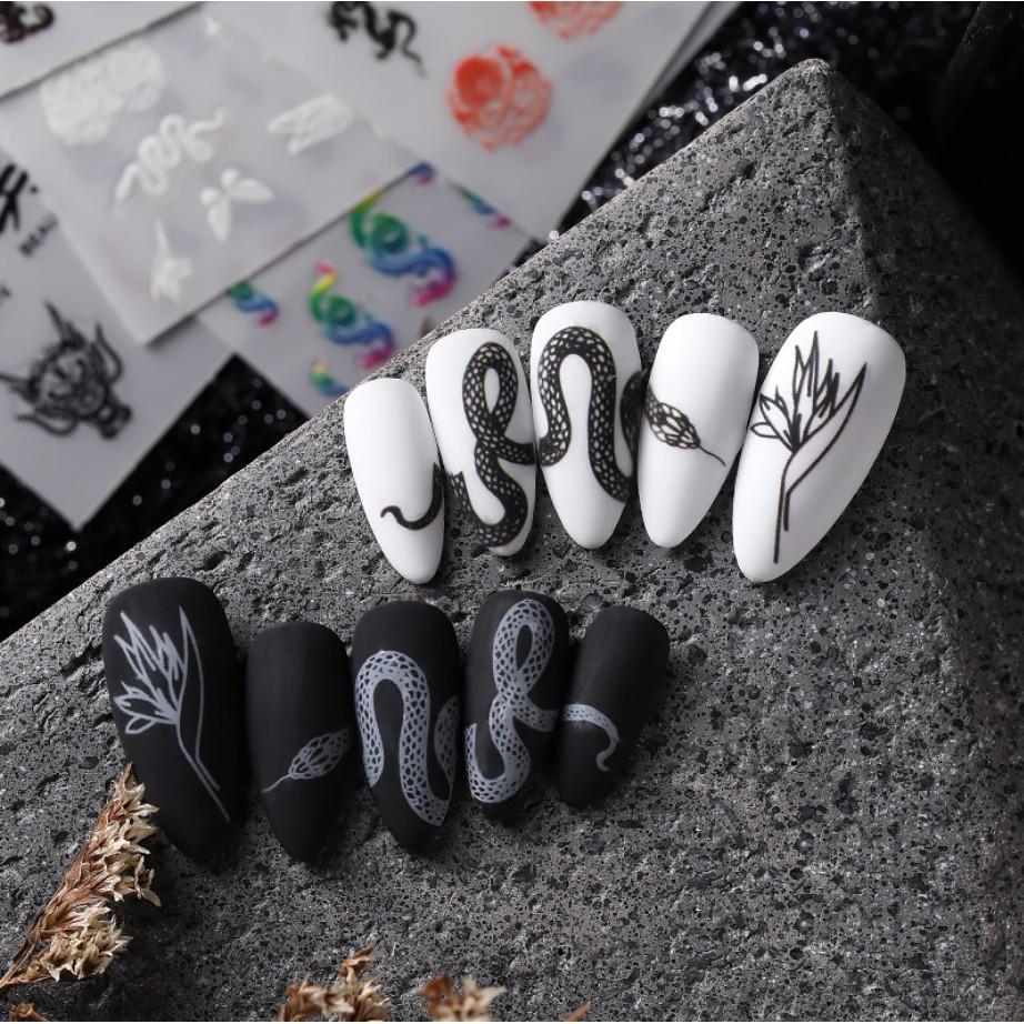 Sticker nails rắn - hình dán móng 3D