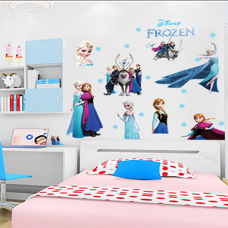 Decal dán tường công chúa elsa , nữ hoàng băng giá