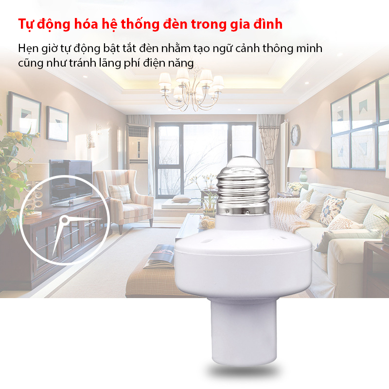 Đui đèn wifi thông minh điều khiển từ xa WL-LC01