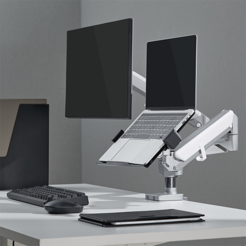 Giá Đỡ Laptop Máy Tính Bảng Brateck NBH-6E Xám Đen – Hàng Chính Hãng