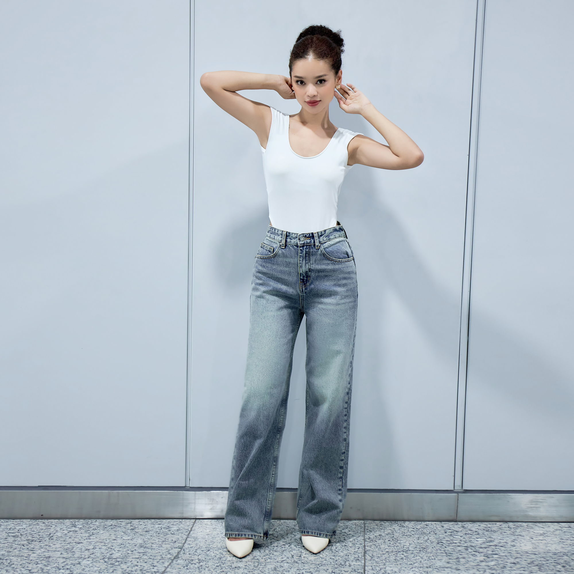 Quần Jean Ống Rộng Classic Carolina Blue Aaa Jeans