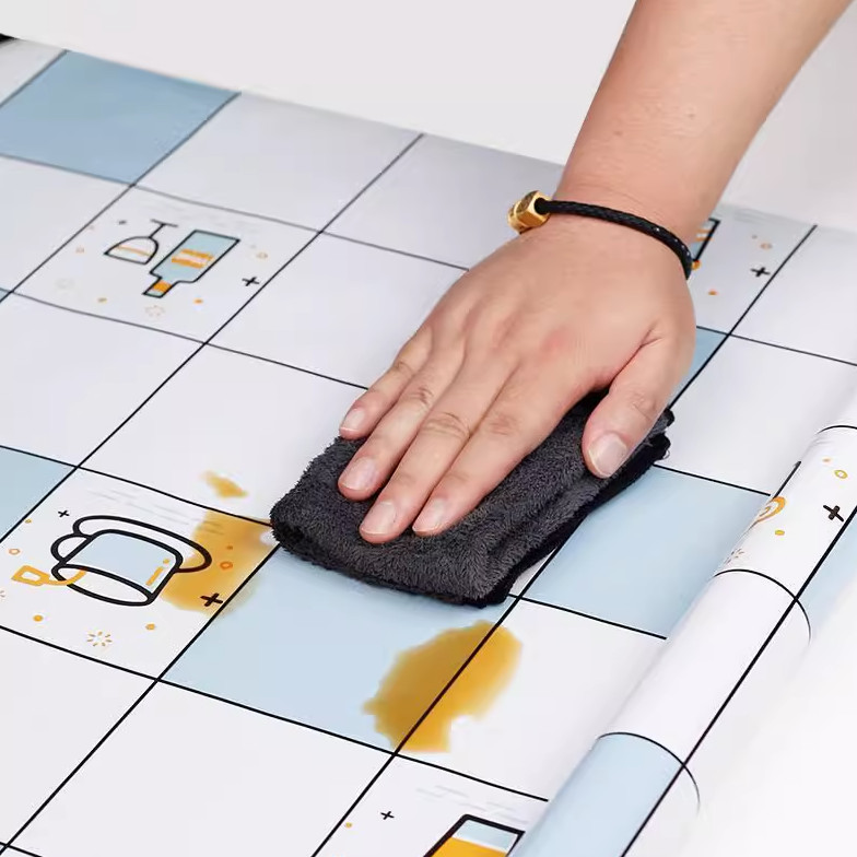 CUỘN 3 mét decal dán bếp tráng nhôm cách nhiệt Ô THỨC UỐNG XANH khổ 60cm có keo sẵn