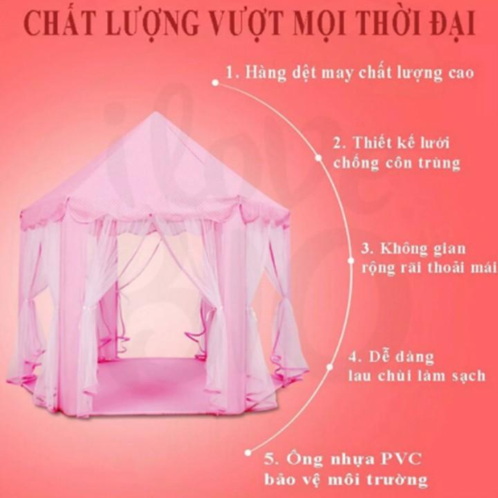 Lều công chúa hoàng tử cho bé gái và bé trai hình lục giác