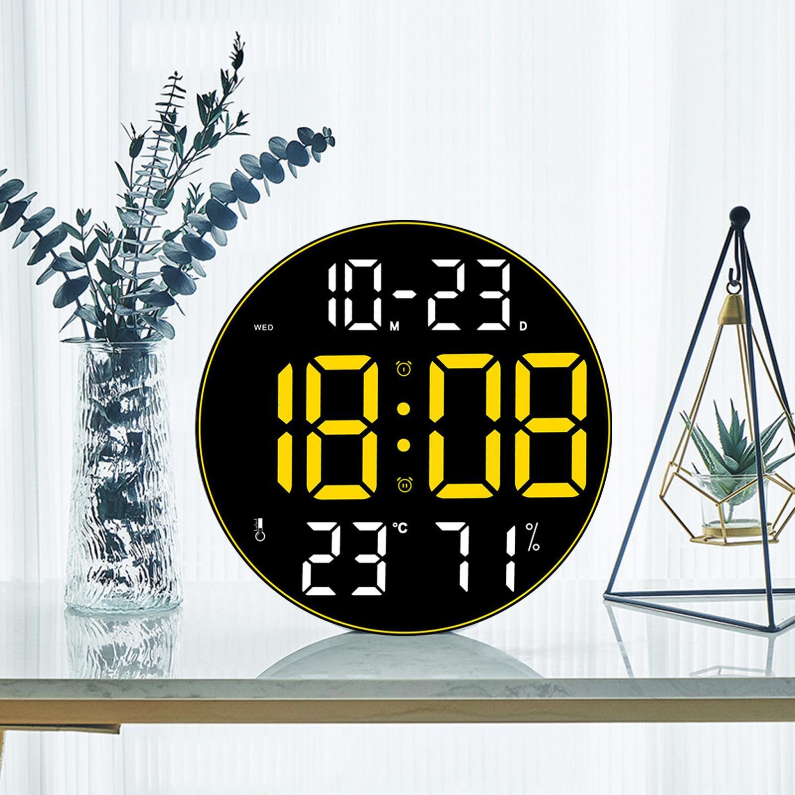 Digital Wall Clock 12inch LED Wall Desk Clock for Home Study Room Hotel Hall