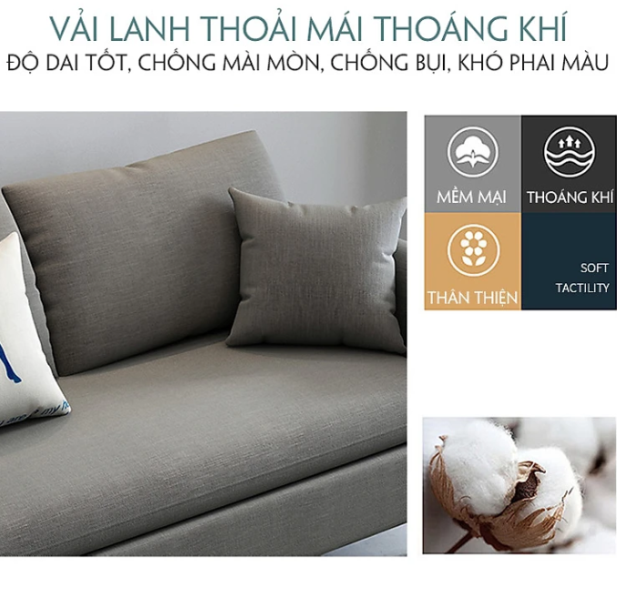 Ghế Sofa Phòng Khách Cao Cấp - Salon Sofa Phòng Khách - Salon Phòng Khách - Ghế Sofa Đa Năng, Ghế Sofa Chữ L Phòng Khách, Ghế Sofa Giường Đa Năng, Ghế Sofa Chữ L Cao Cấp Tundo KT 2m1 x 80cm