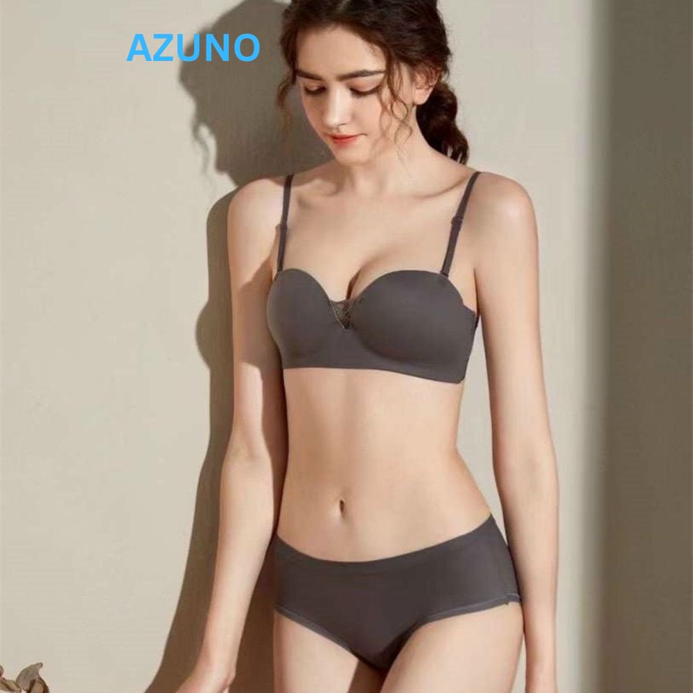Áo Lót Nữ Không Gọng Su Đúc Đệm Vừa Cao Cấp Azun A2124, Áo ngực chống tụt mặc nhiều kiểu siêu đẩy