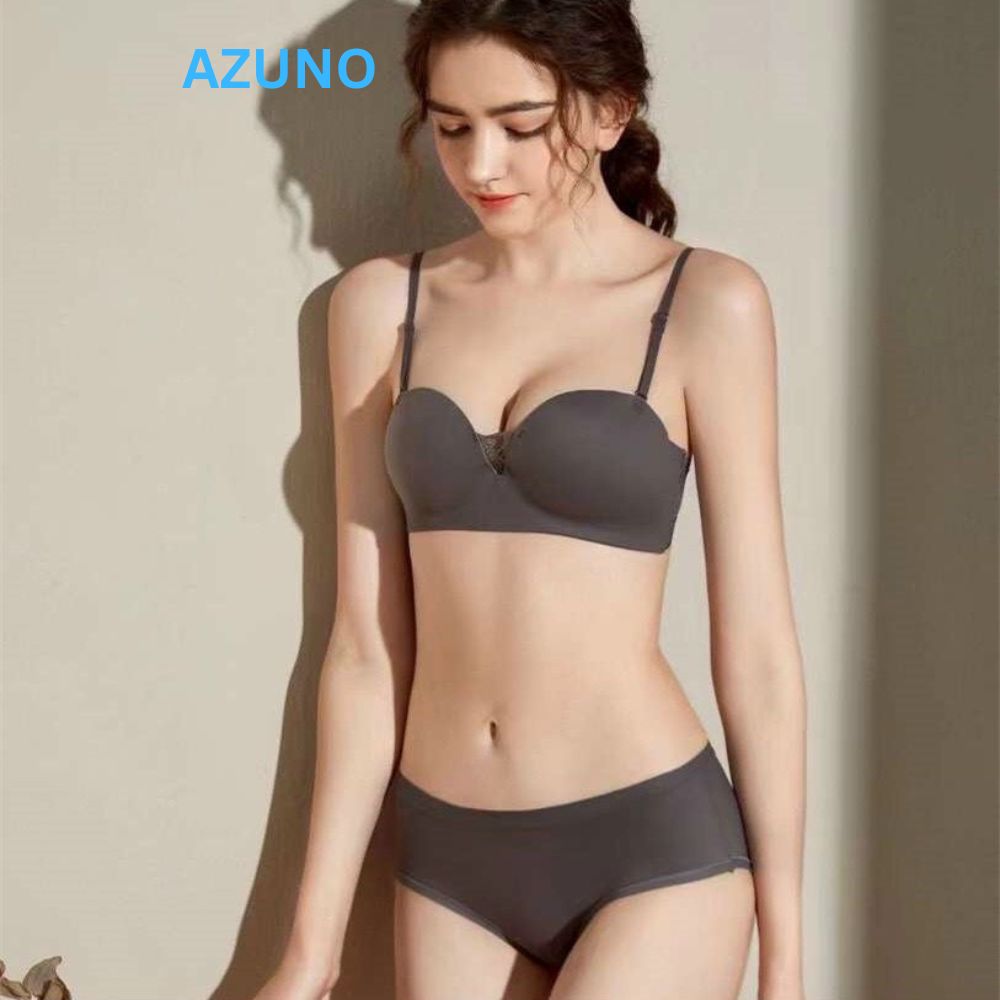 Hình ảnh Áo Lót Nữ Không Gọng Su Đúc Đệm Vừa Cao Cấp Azun A2124, Áo ngực chống tụt mặc nhiều kiểu siêu đẩy