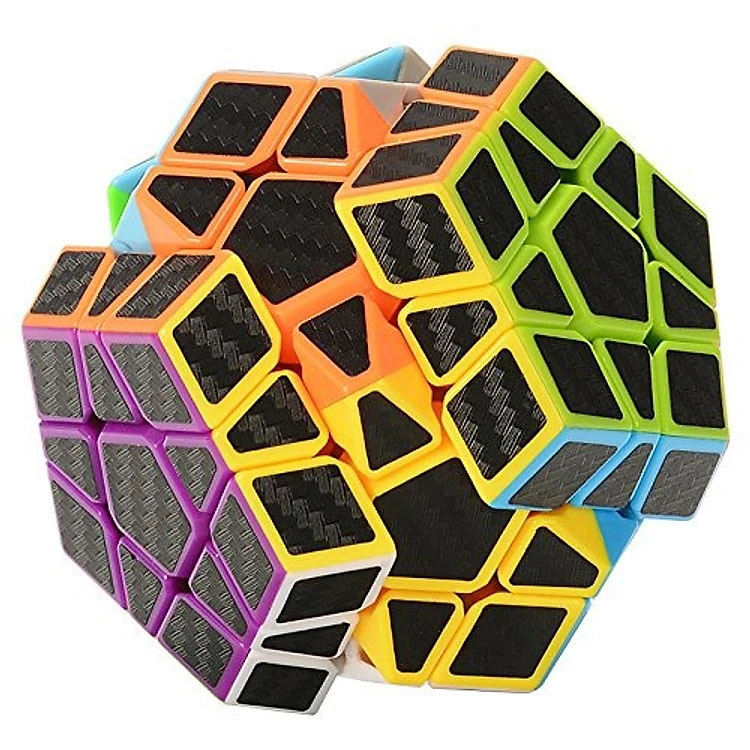 Rubik 12 mặt Lefun Carbon Megaminx - Rubik Sợi Carbon Cao Cấp ( Tặng kèm đế rubik)