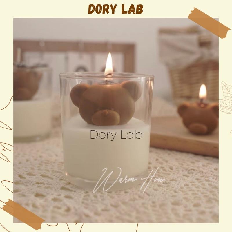 Nến Thơm Ly Gấu Con Cute Sáp Đậu Nành Thiên Nhiên - Dory Lab