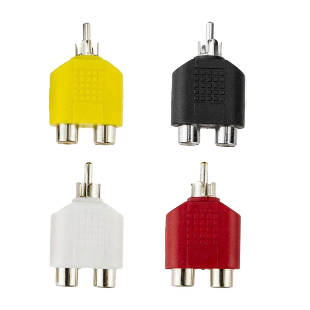 4X   Y Splitter AV  Video Plug Converter   Cable Adapter