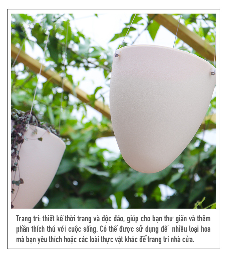 Chậu cây treo ban công Oliz D09 - Chậu trồng cây thông minh tự tưới