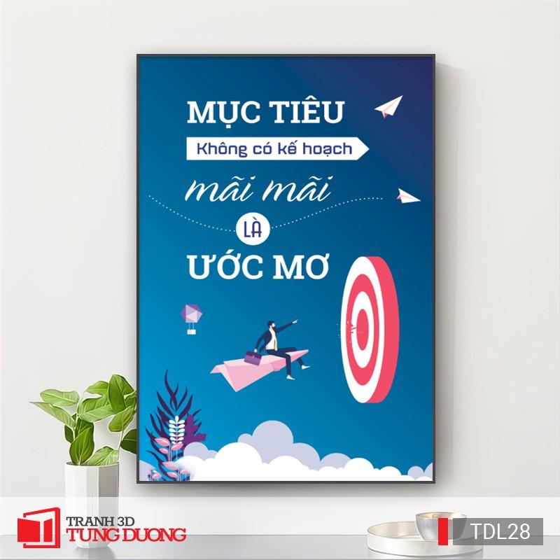 Tranh treo tường động lực văn phòng câu nói slogan truyền cảm hứng, tranh canvas trang trí DL21