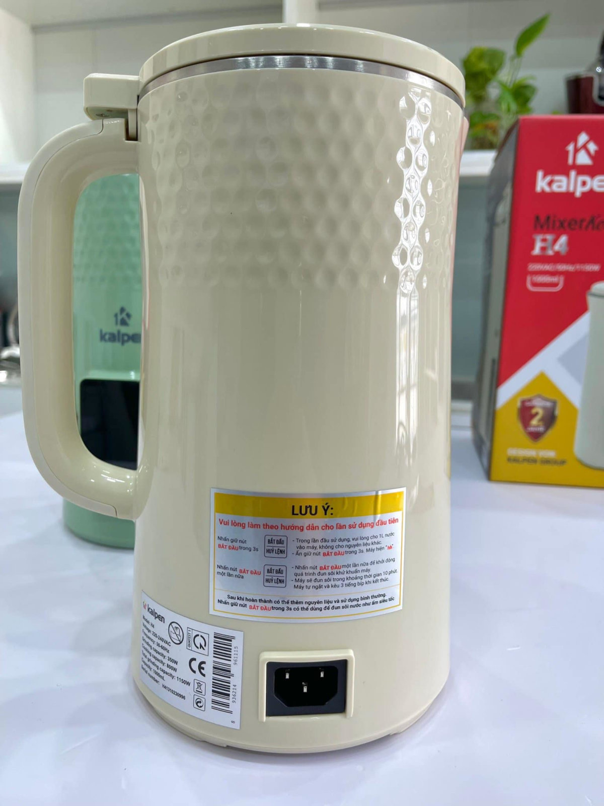 Máy làm sữa hạt mini Kalpen H3 H4 dung tích 1000ml công suất 1150W menu 12 chương trình chuẩn Đức - Hàng chính hãng