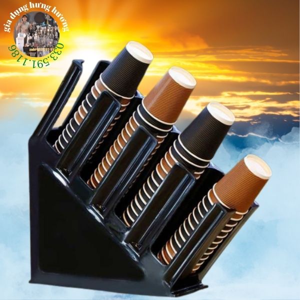 Kệ ly góc 4 ngăn úp ly
