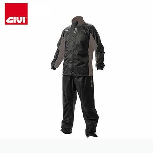 Áo mưa bộ Givi RRS07 mẫu mới  màu xám cao cấp, chống thấm ướt, dùng đi phượt đường xa, xe máy