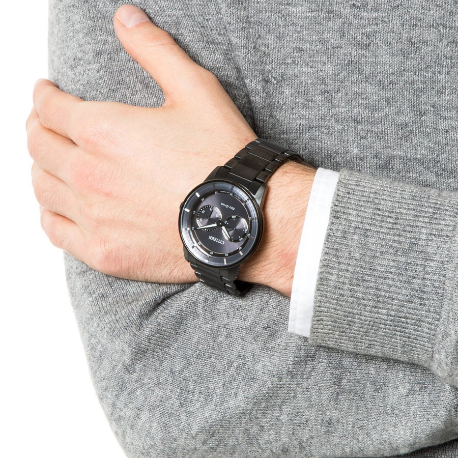 Đồng Hồ Nam Citizen Dây Thép Không Gỉ BU4005-56H - Mặt Đen