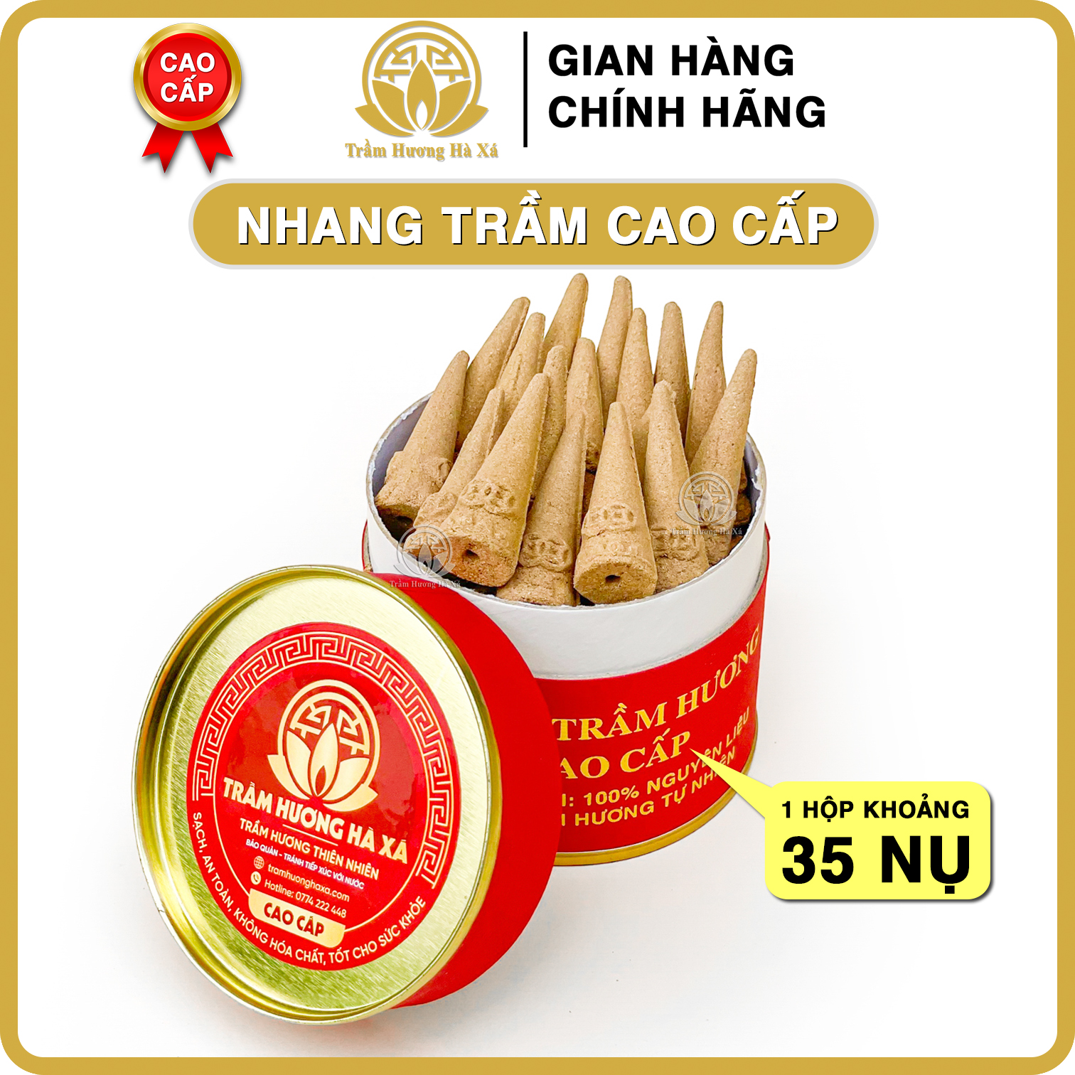 Nhang nụ trầm hương cao cấp đốt xông nhà tẩy uế HÀ XÁ đồ thờ cúng phong thủy, làm thơm không gian, an toàn sức khỏe